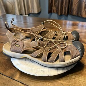 Keen Men Brown Whisper Outdoor Hiking Water Waterproof Sandals Shoes Sz 13 EU 47